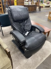 Black Cozy Massaging Reclining Chair