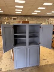 Earl Grey Blue Upper Kitchen Cabinet