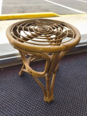 Vtg. Small round side table