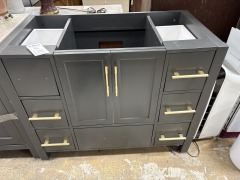 Grey\/Gold Accent Vanity