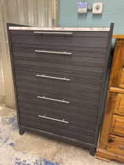 Black Modern Tallboy Dresser