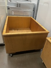 Sturdy Rolling Wood Bin (Each)