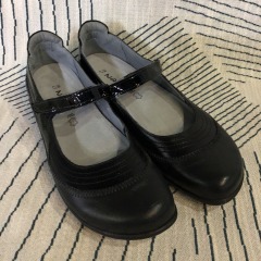 NAOT Shoes Kirei Women Sz 38 US 7.5 Black Mary Jane Comfort Flats