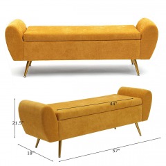 3407 PAL | AIITTCC Chenille Storage Bench for Bedroom