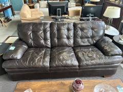 Brown Leather Sofa