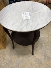 Vintage Marble Top Accent Table