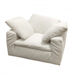 William Sonoma White Cover 3 Pillow Chair -As Is