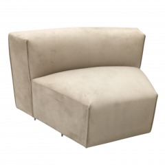 Beige Curved Sectional Piece William Sonoma