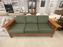 Green Rattan Couch