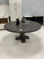 Large Round Blk Dining Table