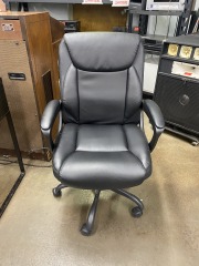 Classic Black Pleather Office Chair