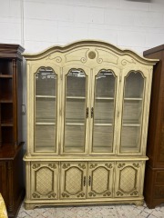 Vintage Enchanted Cottage China Cabinet