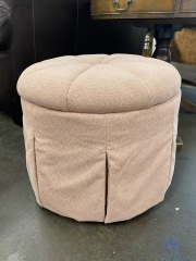 Blush Rolling Storage Ottoman (each)
