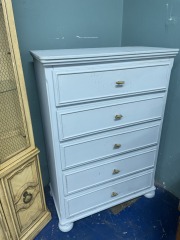Baby Blue Tallboy Dresser
