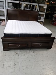 King size Sleigh Bed with Storage Drawers* 80.5\