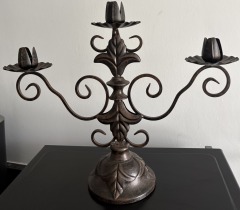 Gothic-inspired 3 Armed Candleabra Set of 2
