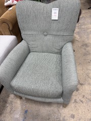 Aqua Fabric Armchair