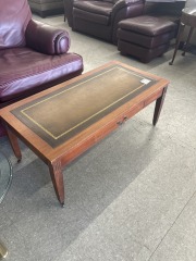 Leather Top Coffee Table