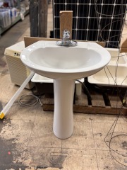White Pedestal Sink