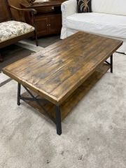 Rustic Farmhouse Metal Coffee Table