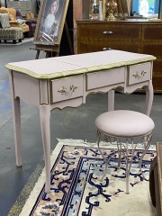 Vintage Broyhill Painted Vanity with Matching Stool