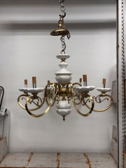 Vintage Georgian Style Brass Chandelier