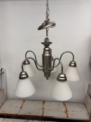 Traditional 5-Light SIlver Chandelier