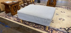 Pinstripe Oversized Ottoman