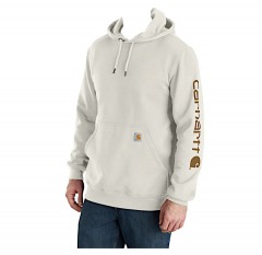 2327P3 | CARHARTT Loose Fit Midweight Logo Sleeve Graphic Hoodie | 2XL | MALT