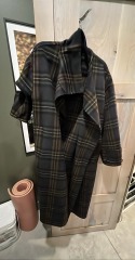 Anthropologie Plaid Coat \u2014 Size 8