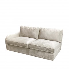 Velvet Cream Left Arm Sofa