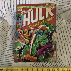 The Incredible Hulk Issue #181 Comic Cover Embossed Metal Sign 9x13 Wolverine