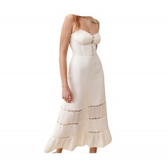 2195P2 | REFORMATION Harvest Dress | SIZE 6 | IVORY