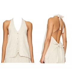 2243P2 | LIONESS Hills Halter Top | EXTRA SMALL | OATMEAL