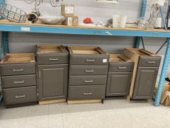 5 Brown Base Cabinets