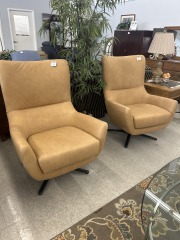 NEW Article Leather Swivel Chair