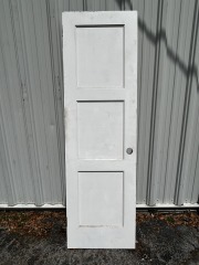 Vintage White Wood Door  23 3\/4\