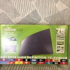 MOHU Sail Amplified Outdoor Multi-Directional HDTV Antenna 75-Mile Range UHF\/VHF