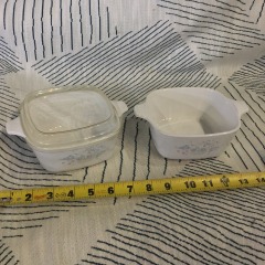 2 Corning Ware Country Cornflower Dishes