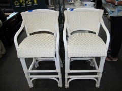White Wicker Bar Stool (EACH)
