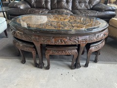 Mid Century Asian Table Set