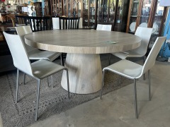 Large Round Table & 6 Chairs