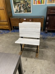Antique Cast Iron & Wood School Desk