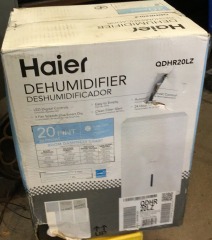 Haier QDHR20LZ 20-Pint 3-Speed LED Digital Controls Portable Dehumidifier, White