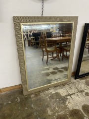 Metallic Woven Motif Mirror (37x47)