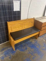Wood Bench with Underneath Compartment