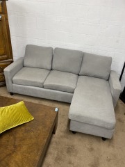 Light Gray Medium-Sized L-Shaped Couch
