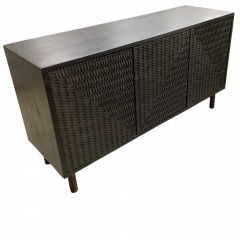 Hooker Furn. Black 3 Door Credenza