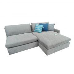 Light Grey Arhaus Kipton 2pc Sectional w Chaise