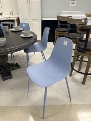 Light Blue Metal Chair